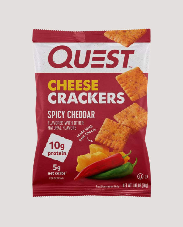 QUEST CRACKERS SPICY CHEDDAR