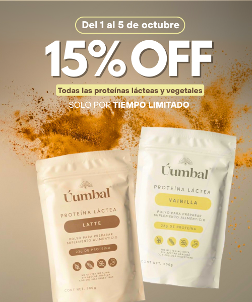 15% OFF en Proteínas Vegetales y Lácteas