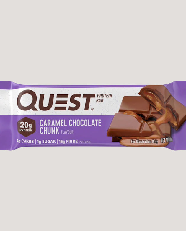 QUEST BARRITA PROTEÍNA CARAMEL CHOCOLATE CHUNK