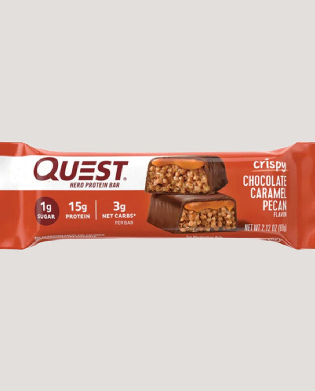 QUEST BARRITA PROTEÍNA CRISPY CHOCOLATE CARAMEL