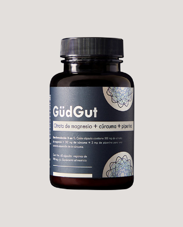 GÜDGUT CITRATO DE MAGNESIO + CÚRCUMA + PIPERINA