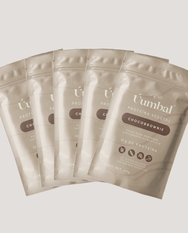 KIT 5 SACHETS PROTEÍNA VEGETAL CHOCOBROWNIE